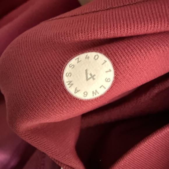 Lululemon Time To Sweat Crop Leggings 23" Women's Size 4 Star Ruby Fast Ship - Picture 4 of 7